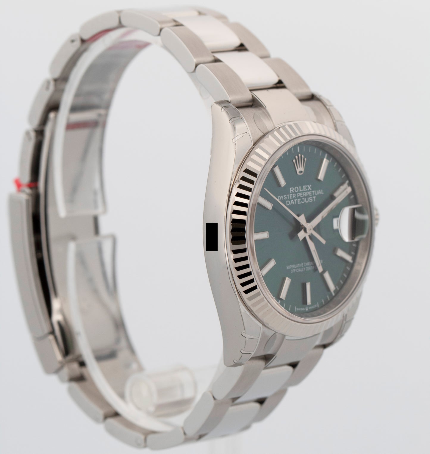 NEW 2026 STICKERED PAPERS Rolex DateJust 36 MINT GREEN Steel Watch 126234 BOX