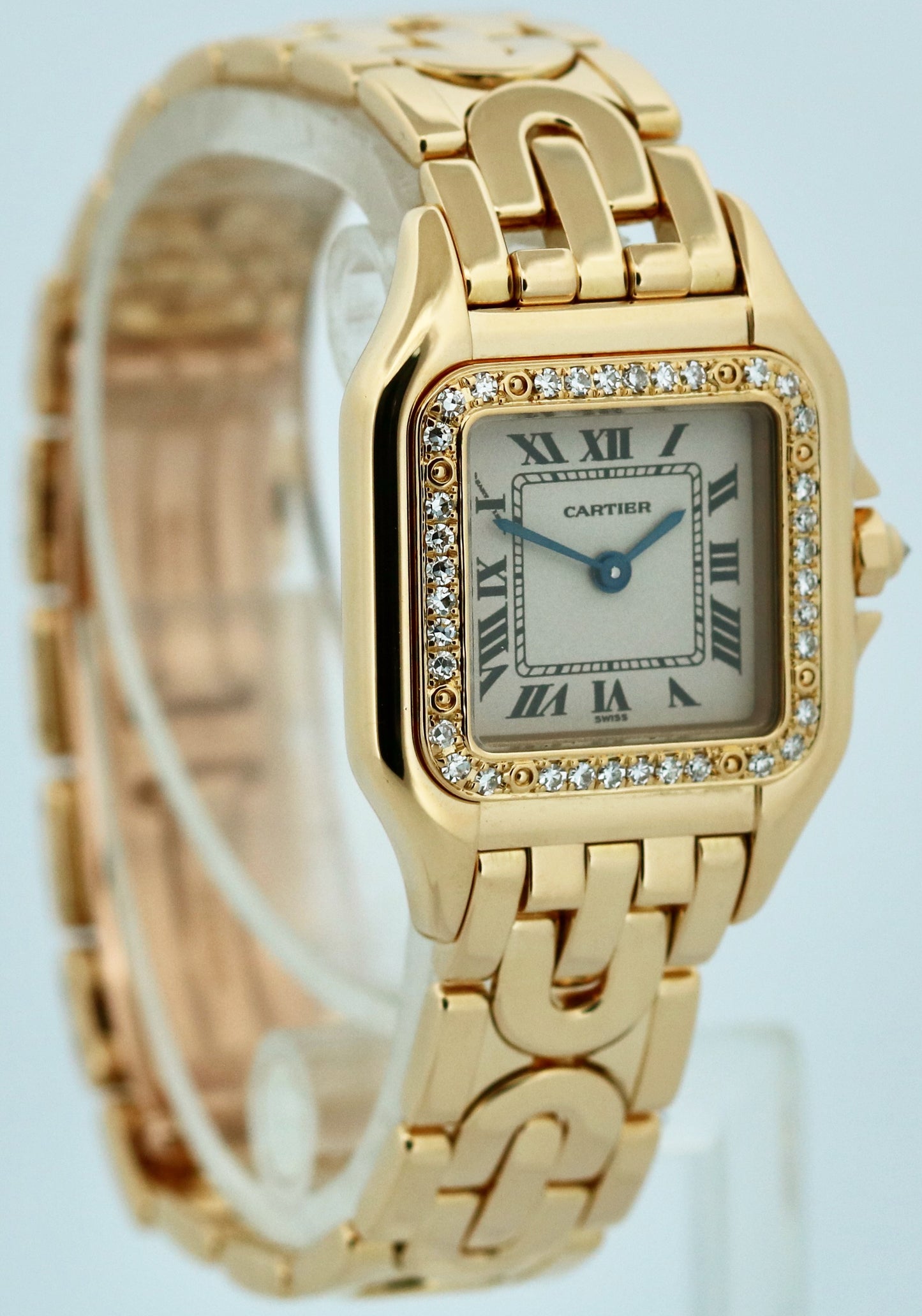 Ladies Cartier Panthere FACTORY DIAMOND 18K Gold 22mm DECO 1280 WF3070N3 BOX