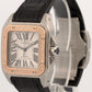 Cartier Santos 100 PAVE DIAMOND 33mm Two-Tone 18K Rose Gold Steel 2878 W20107X7