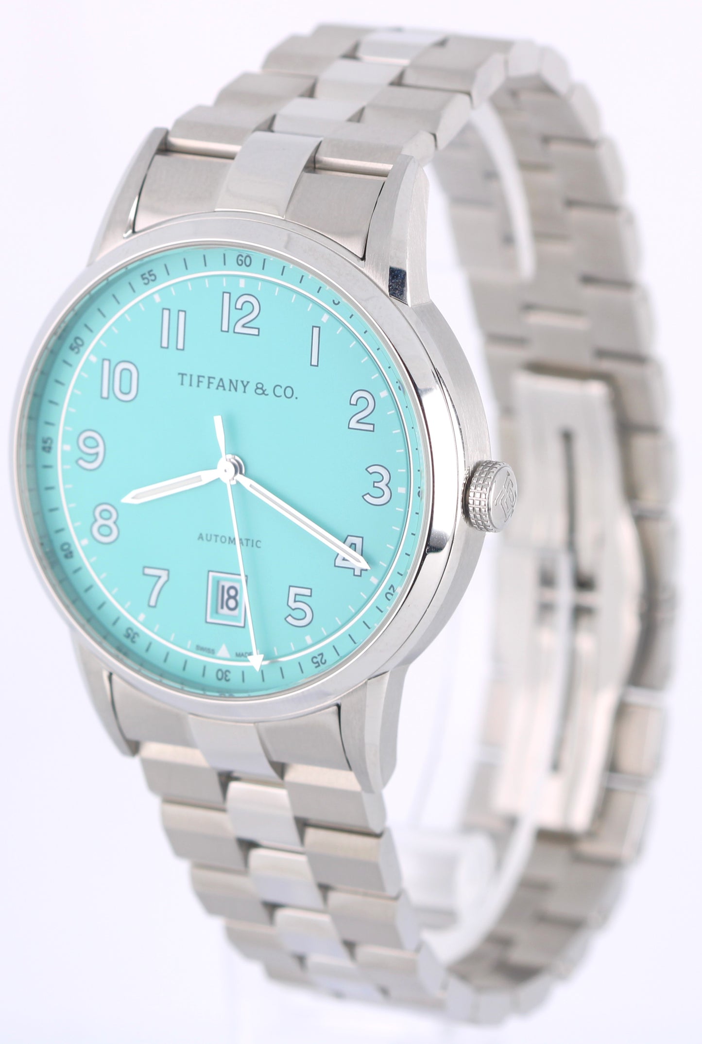 2024 PAPERS Tiffany & Co CT60 3-Hand Automatic Tiffany Blue Arabic 40mm BOX