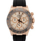 Rolex Daytona Cosmograph 18k Rose Gold IVORY 40mm Oysterflex Ceramic 116515 BOX