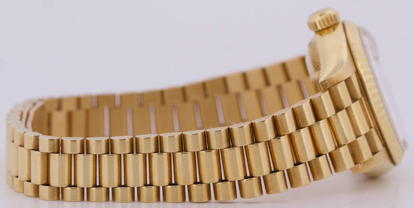 Rolex DateJust President 26mm CHAMPAGNE DIAMOND 18K Yellow Gold 69178 BOX