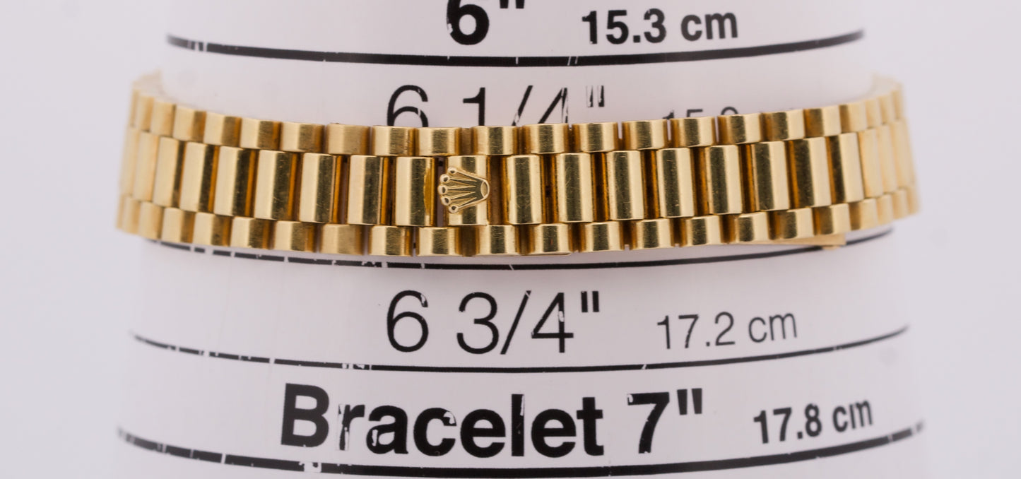 Rolex DateJust President 26mm CHAMPAGNE DIAMOND 18K Yellow Gold 69178 BOX