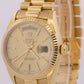 1985 Rolex Day-Date President CHAMPAGNE 36mm 18K Yellow Gold Fluted Watch 18038