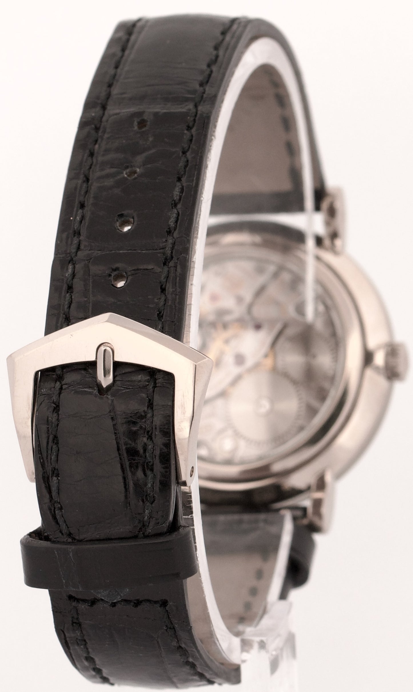 Patek Philippe Calatrava 7119G HOBNAIL Roman 18K White Gold Leather 31mm Watch