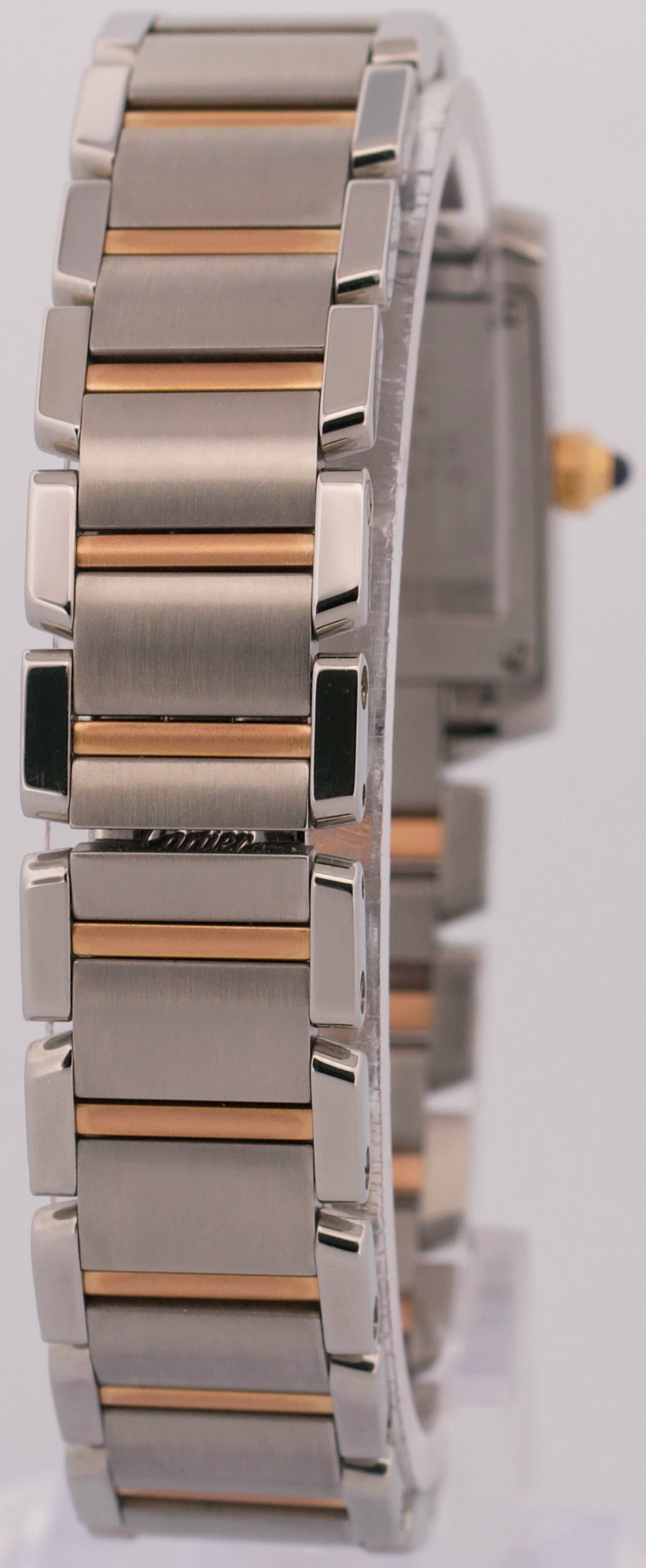 2010 PAPERS Cartier Tank Francaise 20mm BLACK 18K Steel Quartz W5010001 3217 BOX