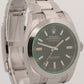 NOS STICKERED 2013 PAPERS Rolex Milgauss BLACK Green 40mm Steel 116400 GV BOX