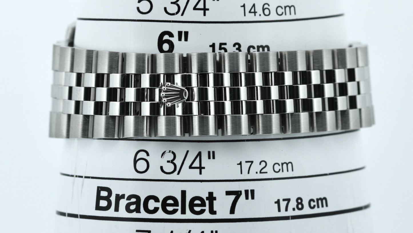 Rolex DateJust 36mm SILVER DIAMOND 18K Stainless Steel SUPER JUBILEE 116234