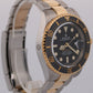 Rolex Sea-Dweller 43mm BLACK Two-Tone 18K Yellow Gold Steel Ceramic Watch 126603