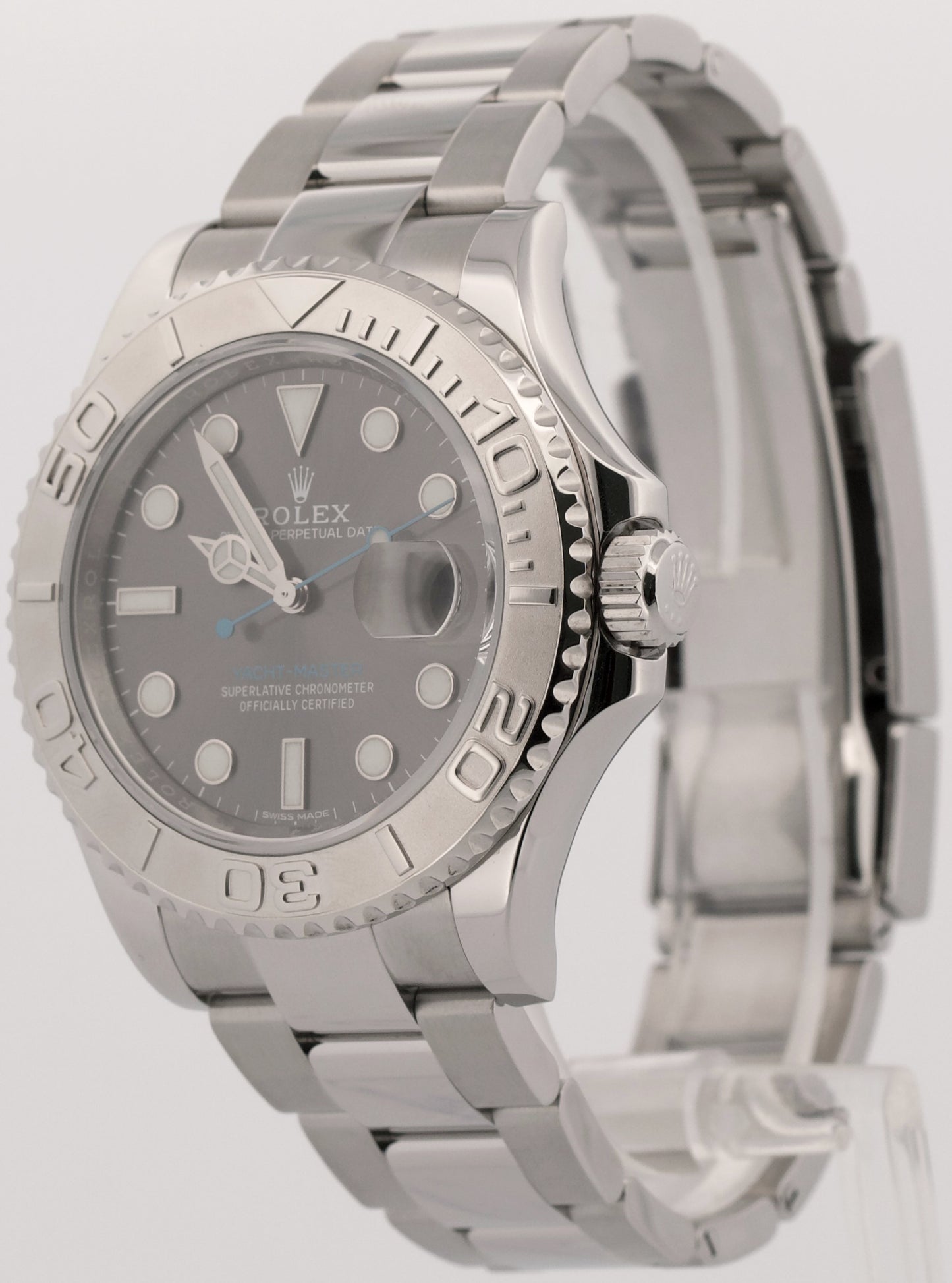 Rolex Yacht-Master Platinum RHODIUM Gray 40mm Stainless Steel Watch 116622