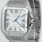 NEW STICKERED PAPERS Cartier Santos 39.8mm White Roman Steel 4072 WSSA0018 BOX