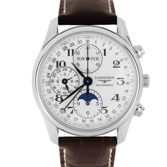 Longines Master Collection Chrono Moonphase Silver 40mm L2.673.4.78.3 Watch BOX