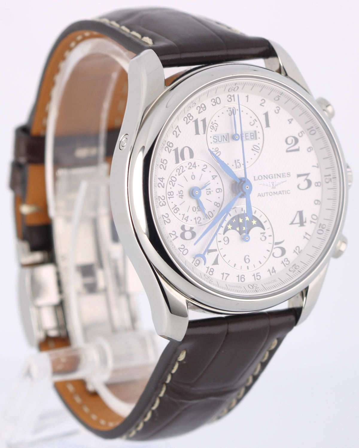 Longines Master Collection Chrono Moonphase Silver 40mm L2.673.4.78.3 Watch BOX