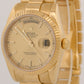Rolex Day-Date President CHAMPAGNE 18K Yellow Gold Fluted 36mm 118238 Watch