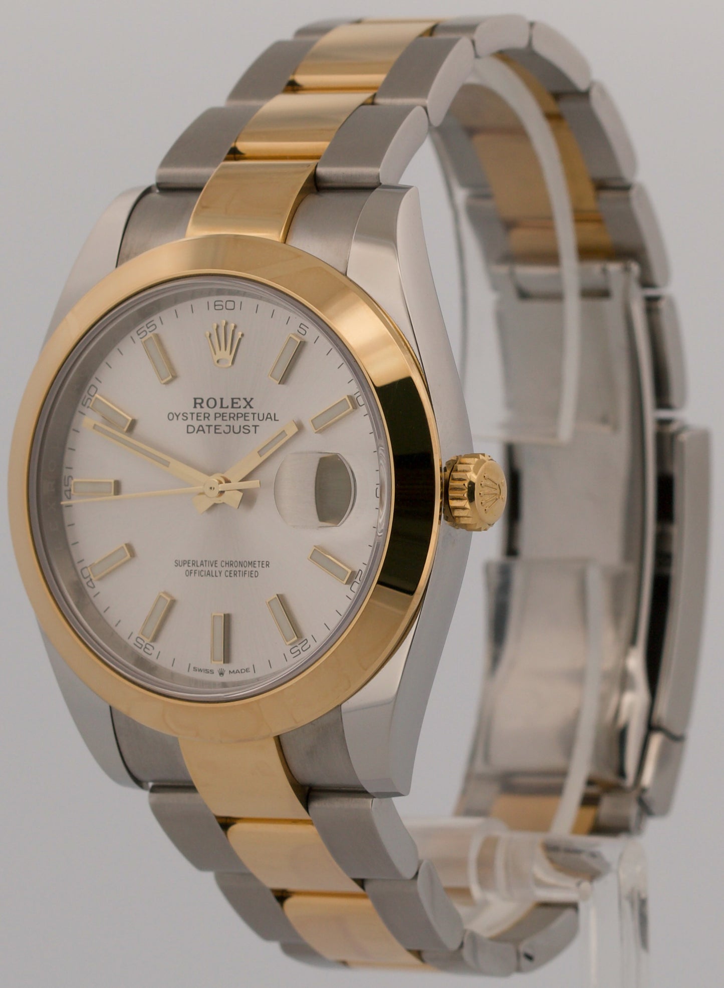 UNWORN 2025 PAPERS Rolex Datejust 41 SILVER Steel 18K OYSTER 41mm 126303 BOX