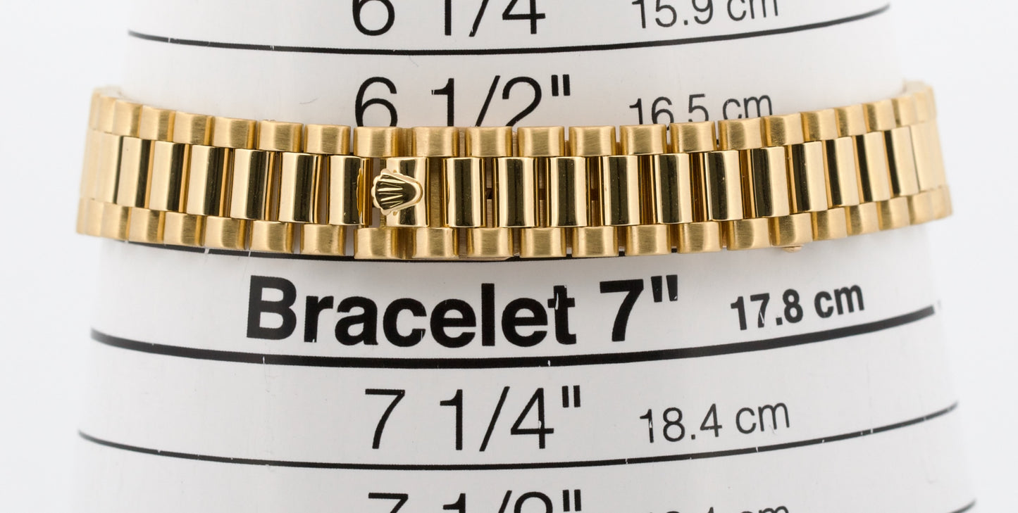 1984 Ladies Rolex DateJust President 26mm BLACK DIAMOND 18K Yellow Gold 69178