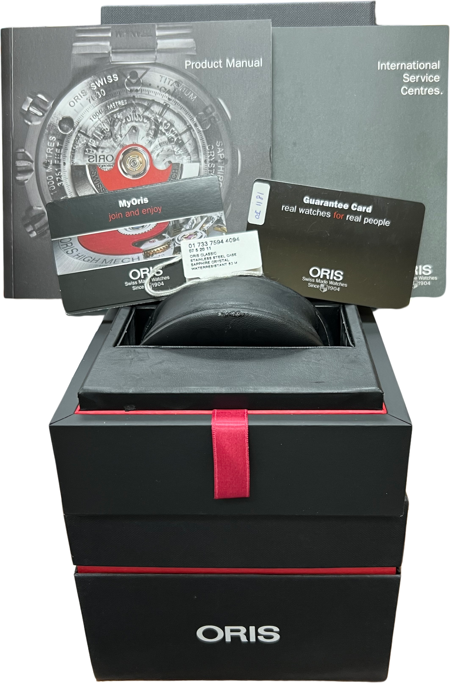 MINT PAPERS Oris Classic Date Black 42mm Watch 01 733 7594 4094-07 5 20 11 BOX