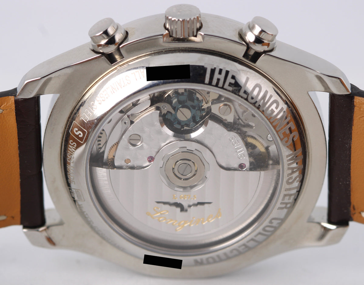 Longines Master Collection Chrono Moonphase Silver 40mm L2.673.4.78.3 Watch BOX