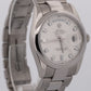Rolex Day-Date SILVER DIAMOND 36mm 18k White Gold OYSTER Smooth 118209 Watch
