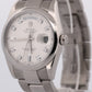 Rolex Day-Date SILVER DIAMOND 36mm 18k White Gold OYSTER Smooth 118209 Watch