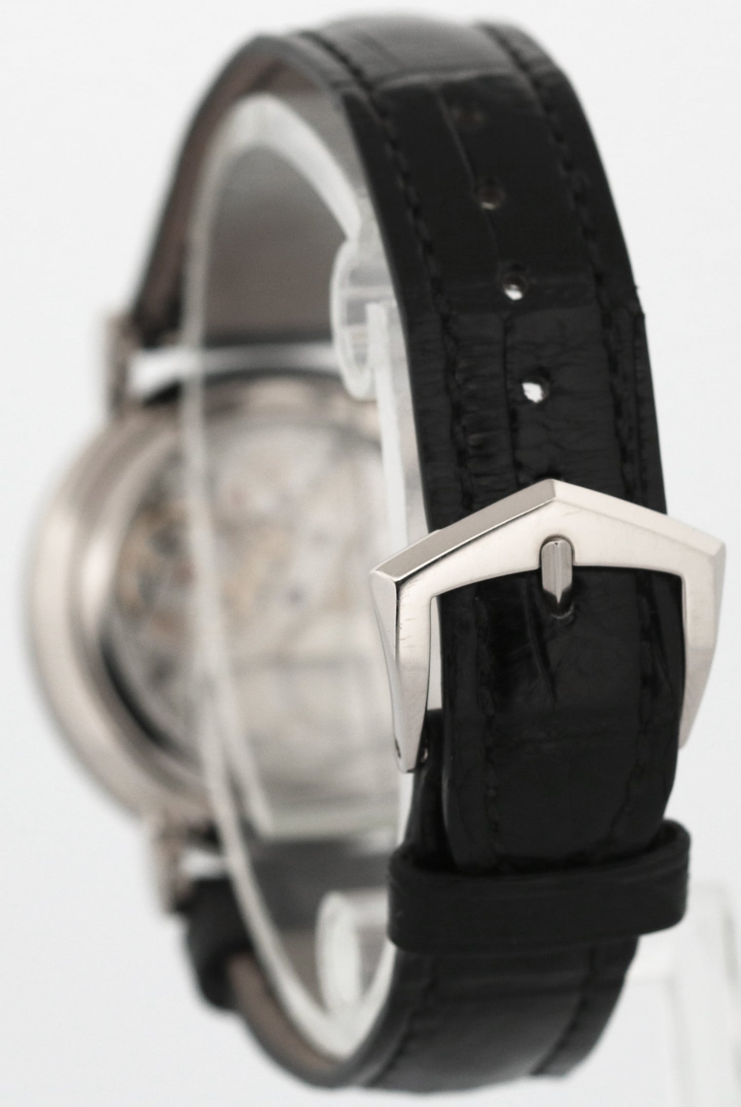 Patek Philippe Calatrava HOBNAIL Roman 18K White Gold Leather 31mm Watch 7119G