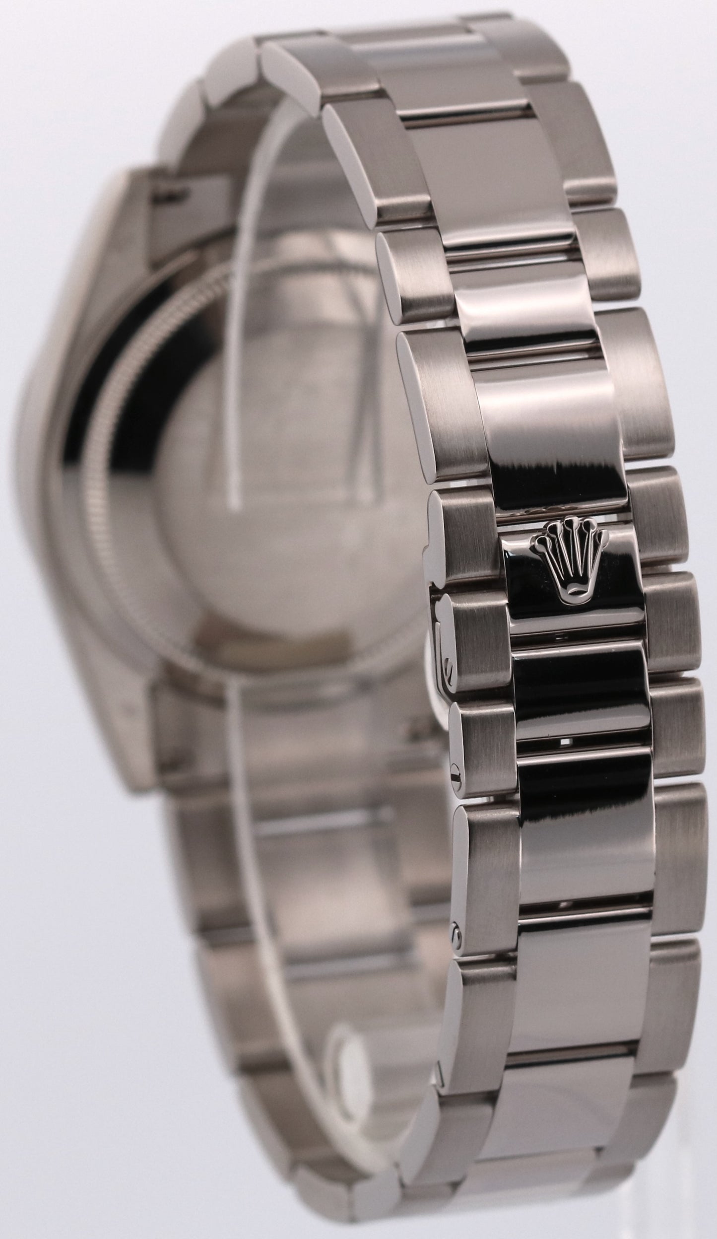 Rolex Day-Date SILVER DIAMOND 36mm 18k White Gold OYSTER Smooth 118209 Watch