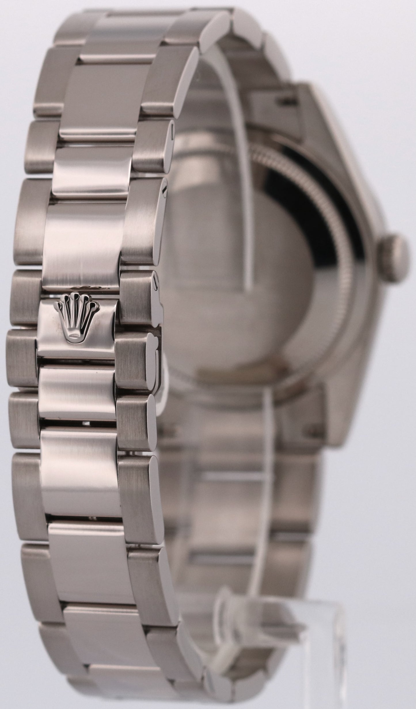 Rolex Day-Date SILVER DIAMOND 36mm 18k White Gold OYSTER Smooth 118209 Watch