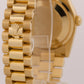 Rolex Day-Date President WHITE 18K Yellow Gold Fluted 36mm 118238 Watch BOX