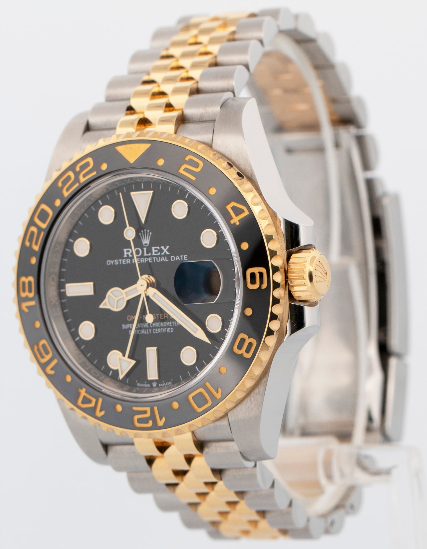 2023 PAPERS Rolex GMT-Master II Two-Tone 18K Gold 40mm JUBILEE 126713 GRNR BOX