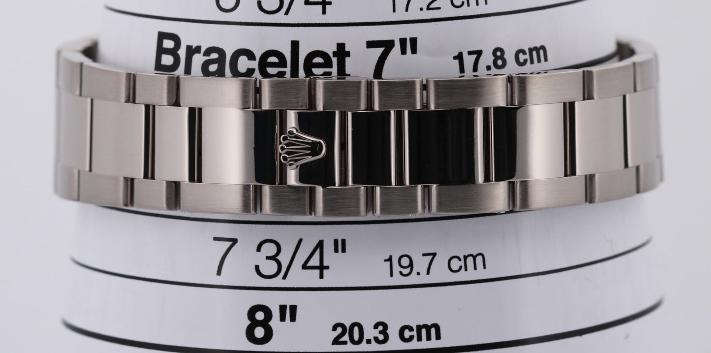 Rolex Day-Date SILVER DIAMOND 36mm 18k White Gold OYSTER Smooth 118209 Watch