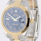 Rolex DateJust II Two-Tone 18k Gold Matte Black Roman Numeral 41mm 116333 Watch