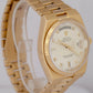 Rolex OysterQuartz Day-Date Silver Diamond Dial 36mm 18K Yellow Gold Watch 19018