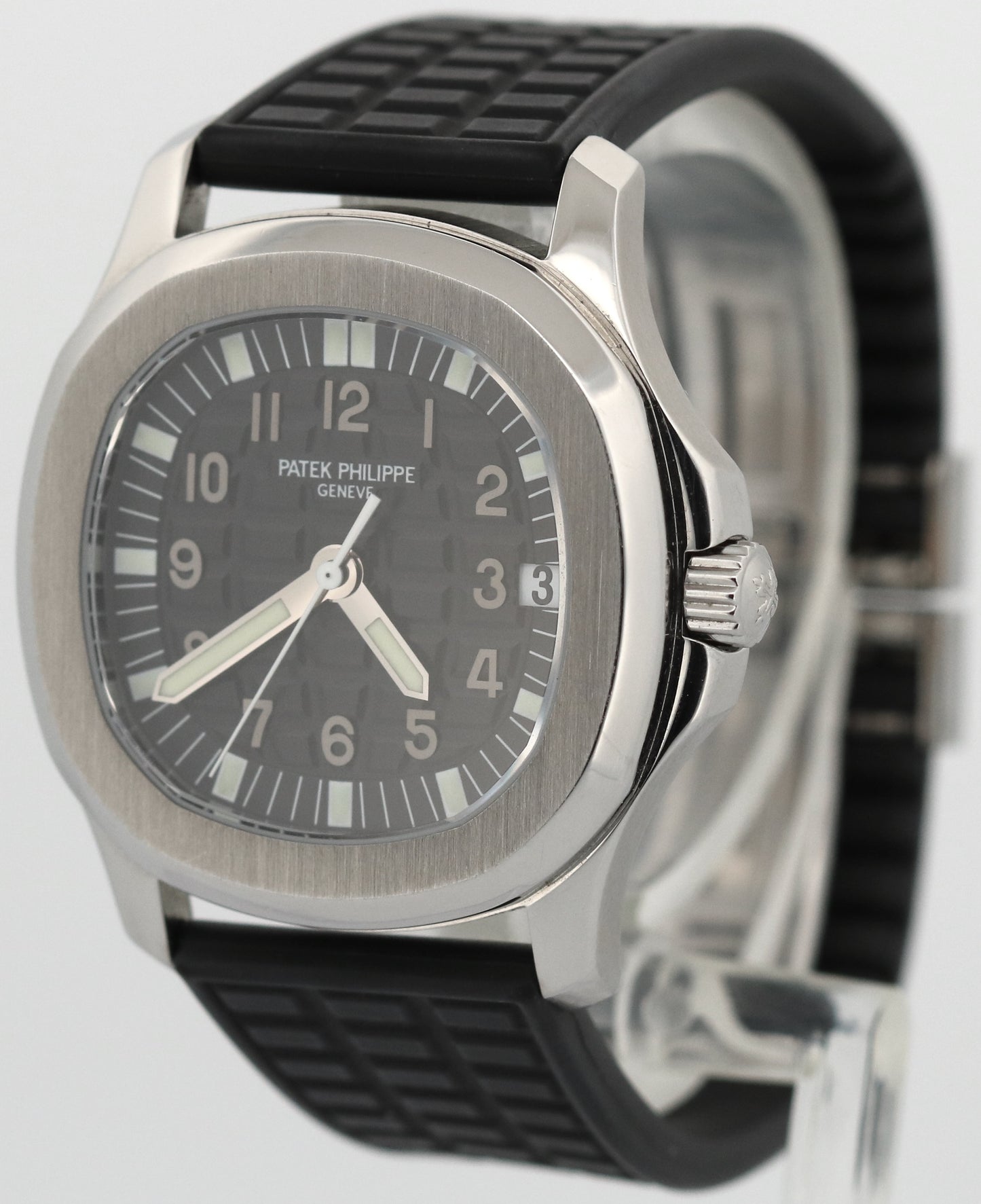 Patek Philippe Aquanaut 36mm BLACK Rubber Steel Automatic Watch 5066A-001