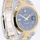 Rolex DateJust II Two-Tone 18k Gold Matte Black Roman Numeral 41mm 116333 Watch