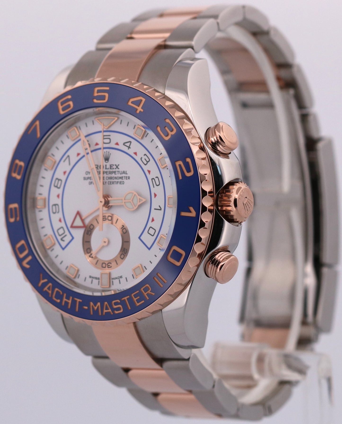 2021 PAPERS Men's Rolex Yacht-Master II 44mm NEW HANDS 18K Gold 116681 Watch BOX