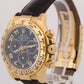 PAPERS Rolex Daytona Cosmograph BLUE RACING 18K Yellow Gold Leather 116518 BOX