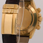PAPERS Rolex Daytona Cosmograph BLUE RACING 18K Yellow Gold Leather 116518 BOX