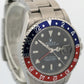 Rolex GMT-Master II PEPSI Blue Red Stainless Steel Oyster NO-HOLES Black 16710