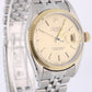 VINTAGE Rolex Oyster Perpetual DATE Steel Gold Fluted Champagne 34mm 1505 Watch