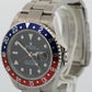 Rolex GMT-Master II PEPSI Blue Red Stainless Steel Oyster NO-HOLES Black 16710
