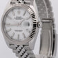 2023 PAPERS Rolex DateJust 41 WHITE 18K Gold Stainless 41mm JUBILEE 126334 BOX
