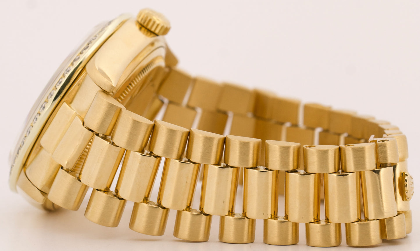 1979 Rolex Day-Date President MOP DIAMOND 36mm 18K Yellow Gold Watch 18038