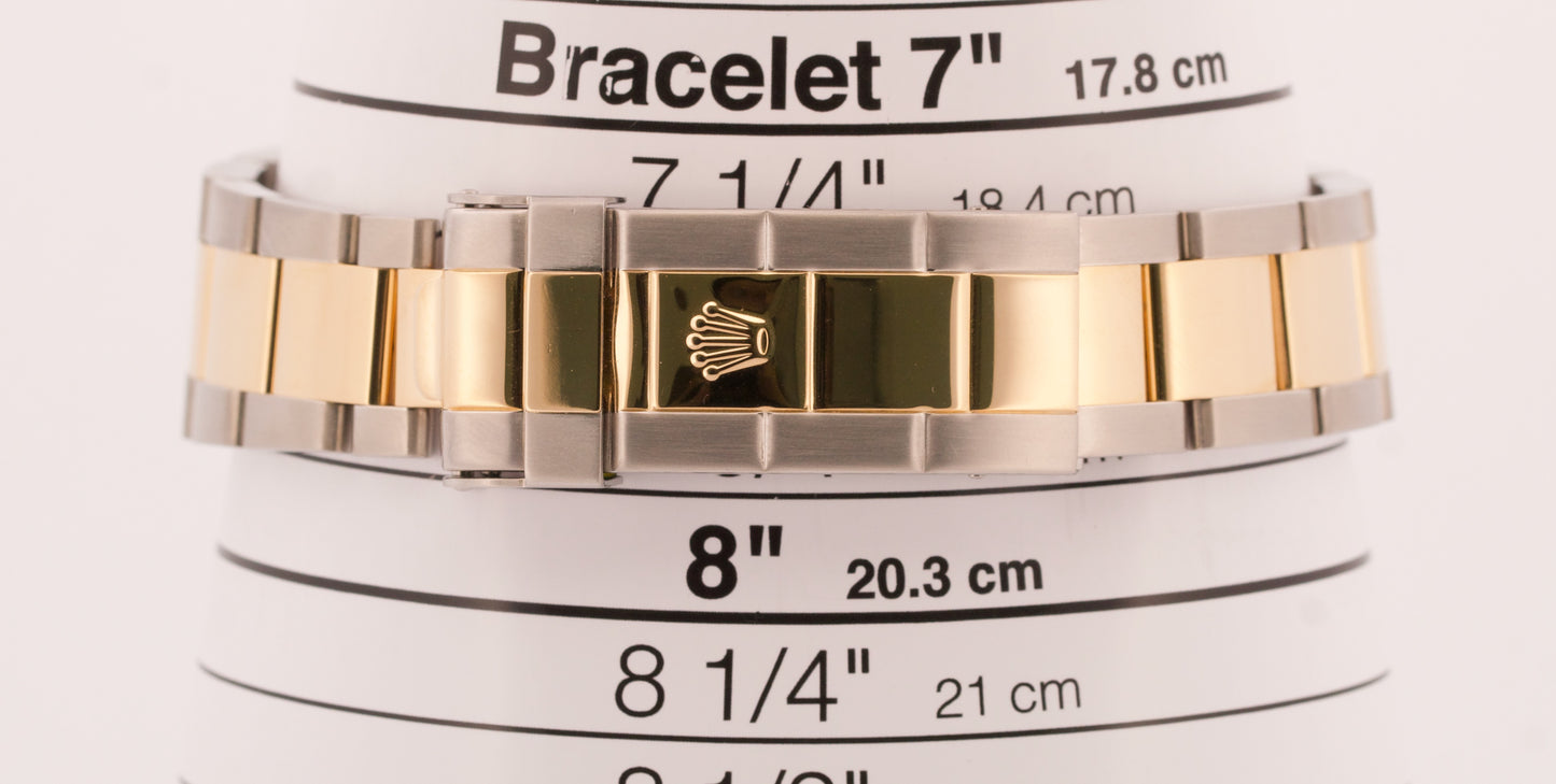 MINT PAPERS Rolex Submariner 40mm BLUE 18K Steel No-Holes GOLD BUCKLE 16613 BOX
