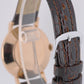 VINTAGE Jaeger-LeCoultre Time-Only PAPERS 18k Rose Gold Silver 36mm Watch BOX