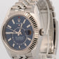 2025 PAPERS Rolex Sky-Dweller BLUE 42mm Steel 18K White Gold JUBILEE 336934 BOX