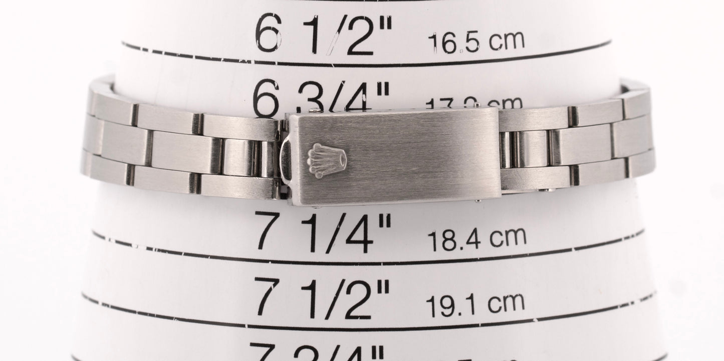 VINTAGE Ladies Rolex Oyster Perpetual Date WHITE DIAMOND 26mm Engine-Turned 6919