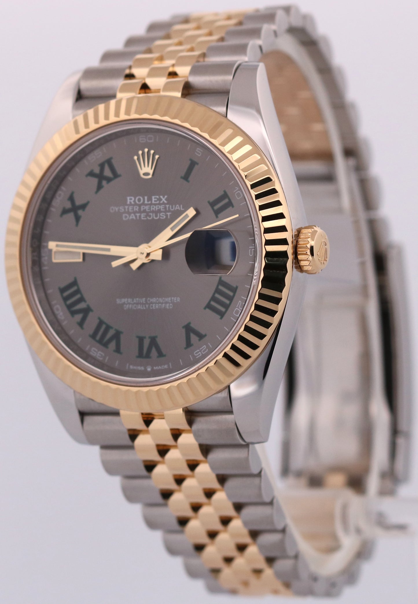 2023 PAPERS Rolex DateJust 41mm WIMBLEDON Rhodium Roman 18K JUBILEE 126333 BOX