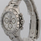 PAPERS Rolex Daytona Cosmograph WHITE Stainless Steel 40mm Watch 116520 BOX