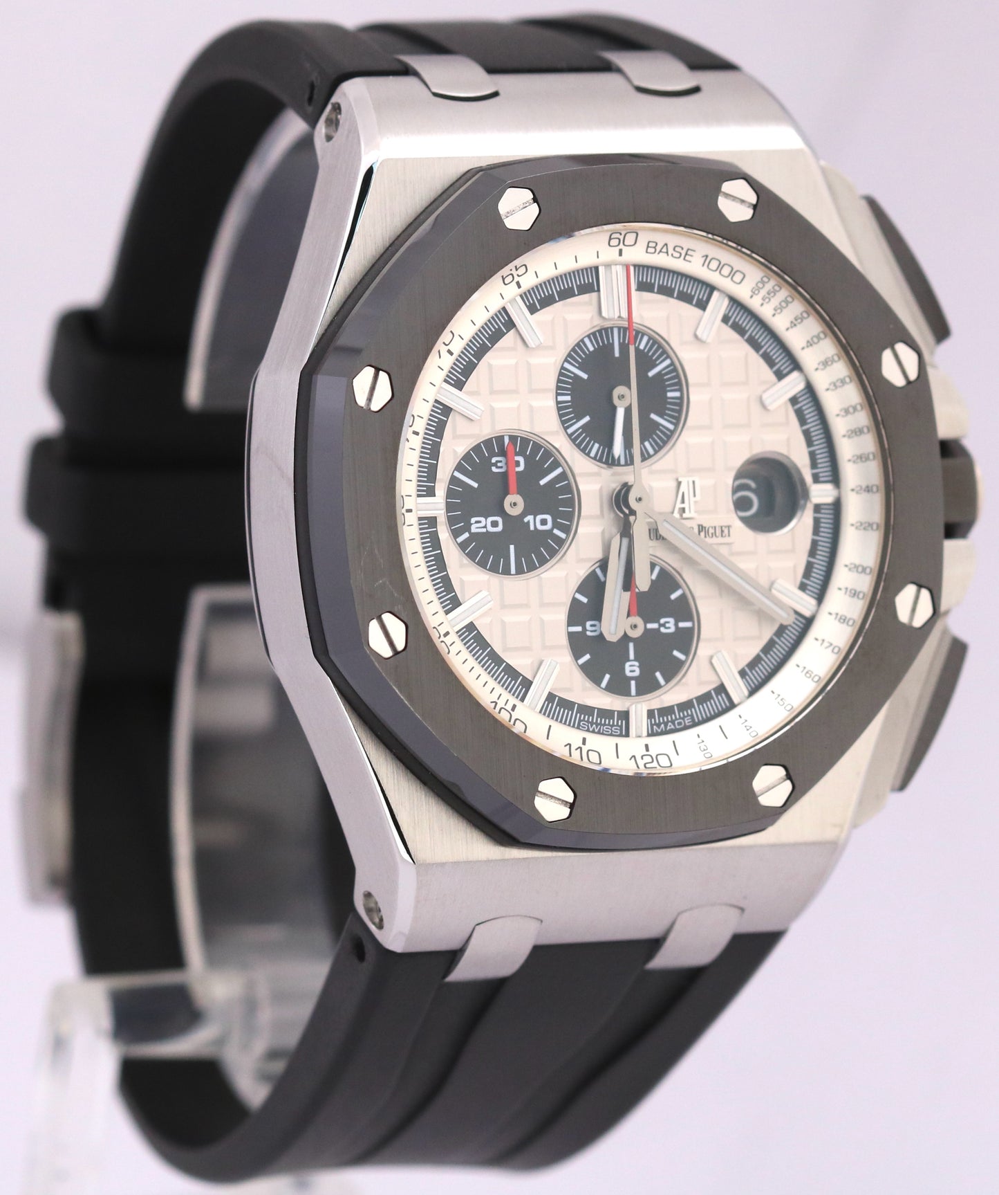 PAPERS Audemars Piguet Royal Oak Offshore WHITE Rubber Black 44mm 26400SO BOX