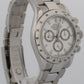 PAPERS Rolex Daytona Cosmograph WHITE Stainless Steel 40mm Watch 116520 BOX